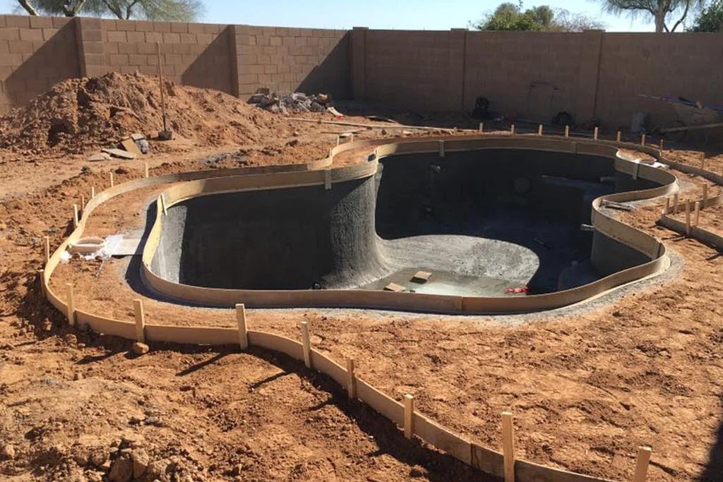 Pool shotcrete in Southern Arizona