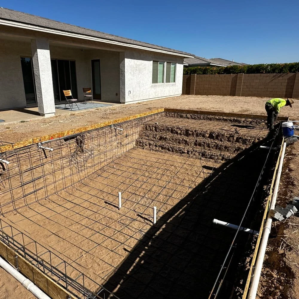 Rebar installation in Southern Arizona